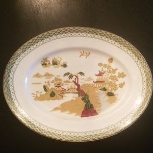 Vintage Gaudy Willow Woods Burslem Hankow Platter
